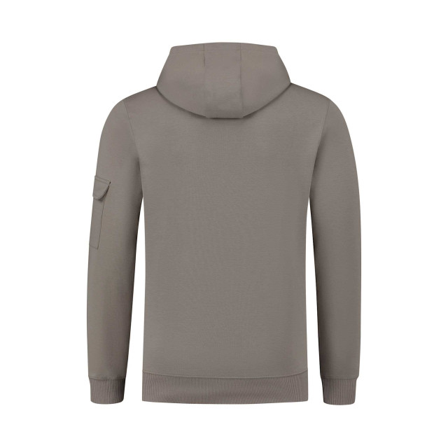 Ballin Amsterdam Trui hoodie badge w23 taupe 23039320 large