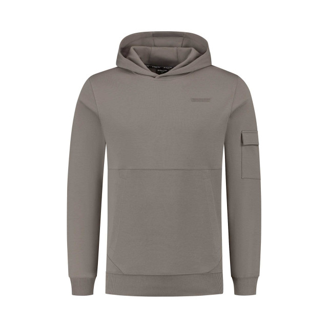 Ballin Amsterdam Trui hoodie badge w23 taupe 23039320 large