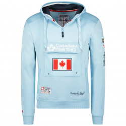 Canadian Peak heren anorak trui capuchon sweat galapagos sky blue