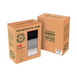 Kronstadt Elon recycled cotton 3-pack t-shirt ks3348 grey/white/black