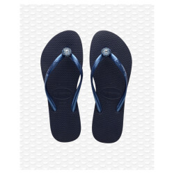 Havaianas Crystal poem navy slipper