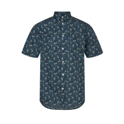 Anerkjendt Akleo poplin aop hirt pagoda blue 900517