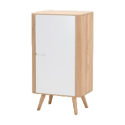 Gazzda Ena cabinet houten opbergkast whitewash 60 x 110 cm