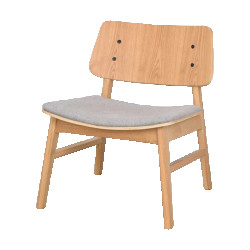 Rowico Home Nagano houten fauteuil naturel met grijs zitkussen