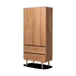 Gazzda Fawn wardrobe houten kledingkast naturel 200 x 90 cm
