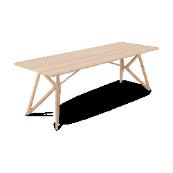 Gazzda Tink table houten eettafel whitewash 240 x 90 cm