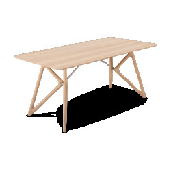 Gazzda Tink table houten eettafel whitewash 180 x 90 cm