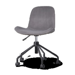 Nolon Nout-fé bureaustoel velvet zwart onderstel