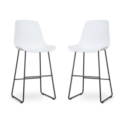 Nolon Nino-pip barkruk zwart onderstel 75 cm set van 2