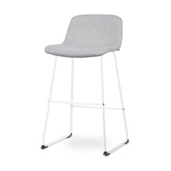 Nolon Nino-mats barkruk licht wit onderstel 75 cm
