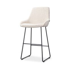 Nolon Nino-isa barkruk bouclé zwart onderstel 75 cm