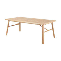 Lisomme Gwen houten eettafel naturel visgraat 200 x 100 cm