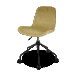 Nolon Nout-fé bureaustoel velvet olijf zwart onderstel