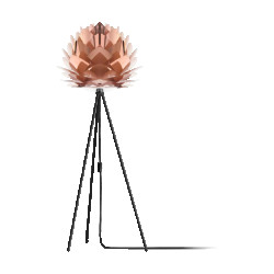 Umage Silvia medium vloerlamp copper met tripod zwart Ø 50 cm