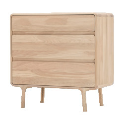 Gazzda Fawn drawer houten ladekast whitewash 90 x 90 cm