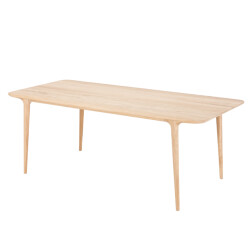 Gazzda Fawn table houten eettafel whitewash 200 x 90 cm
