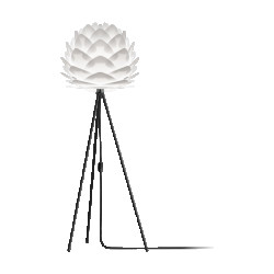 Umage Silvia medium vloerlamp white met tripod zwart Ø 50 cm