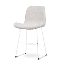 Nolon Nino-fé barkruk bouclé wit onderstel 65 cm
