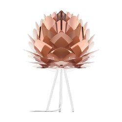 Umage Silvia medium tafellamp copper met tripod wit Ø 50 cm