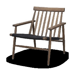 Rowico Home Canwood houten fauteuil zwarte zitting