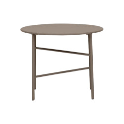 Lisomme Mila metalen tuin salontafel taupe Ø50 cm