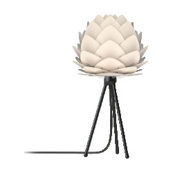 Umage Aluvia mini tafellamp pearl white met tripod zwart Ø 40 cm