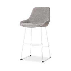 Nolon Nino-isa barkruk bouclé wit onderstel 75 cm