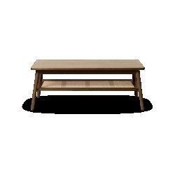 Olivine Boas houten salontafel gerookt eiken 120 x 60 cm