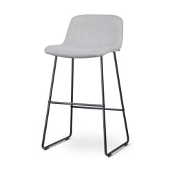 Nolon Nino-mats barkruk licht zwart onderstel 75 cm