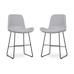Nolon Nino-fé barkruk licht zwart onderstel 65 cm set van 2