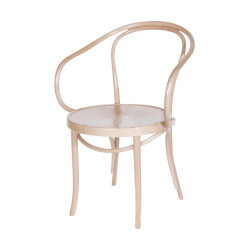 Fameg Venice no. 9 houten eetkamerstoel met armleuningen whitewash