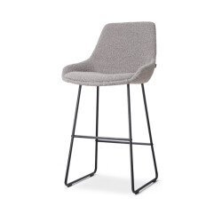 Nolon Nino-isa barkruk bouclé zwart onderstel 75 cm