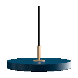 Umage Asteria mini hanglamp petrol blue met koordset Ø31 cm