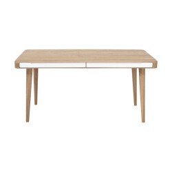 Gazzda Ena table houten eettafel whitewash 160 x 90 cm