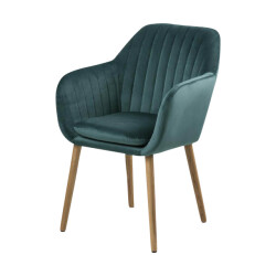Lisomme Djura velvet eetkamerstoel turquoise
