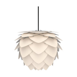 Umage Aluvia mini hanglamp pearl white met koordset zwart Ø 40 cm