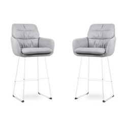 Nolon Nino-mia barkruk wit onderstel 75 cm set van 2