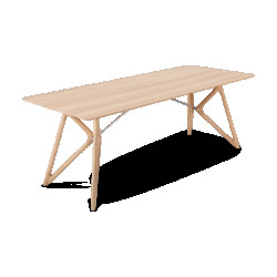 Gazzda Tink table houten eettafel whitewash 220 x 90 cm