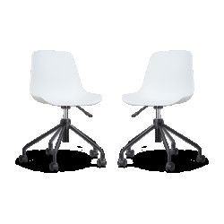 Nolon Nout-pip bureaustoel zwart onderstel set van 2