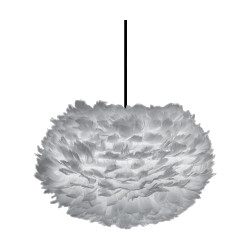 Umage Eos medium hanglamp light grey met koordset zwart Ø 45 cm