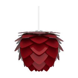 Umage Aluvia mini hanglamp ruby red met koordset wit Ø 40 cm