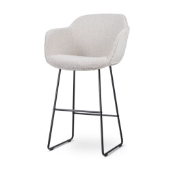 Nolon Nino-mare barkruk bouclé zwart onderstel 75 cm