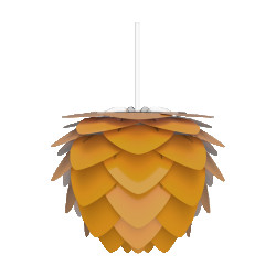 Umage Aluvia mini hanglamp saffron yellow met koordset wit Ø 40 cm