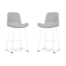 Nolon Nino-fé barkruk licht wit onderstel 75 cm set van 2
