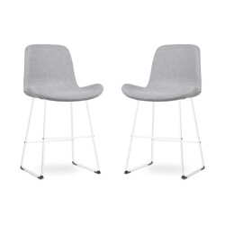 Nolon Nino-fé barkruk licht wit onderstel 65 cm set van 2