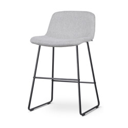 Nolon Nino-mats barkruk licht zwart onderstel 65 cm