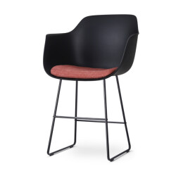 Nolon Nino-liz barkruk met terracotta rood zitkussen onderstel 75 cm