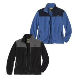 Atlas For Men Tweekleurig flexibel fleecejack heren (set van 2)