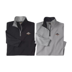 Atlas For Men Heren sporttop met rits (set van 2)