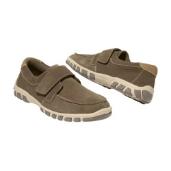 Atlas For Men Heren splitleer waterafstotende casual loafers